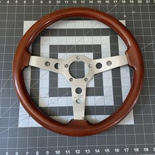 VOLANTE DE MADEIRA CLÁSSICO VINTAGE GRANT 3 RAIOS 14" LARGURA SUBSTITUIÇÃO, usado comprar usado  Enviando para Brazil