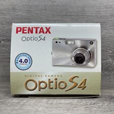 2003 Pentax Optio S4 Câmera Digital 4.0 MP 3X Cabos de Bateria Prata **NÃO TESTADO** comprar usado  Enviando para Brazil