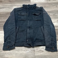 Usado, Jaqueta de Campo Militar Vintage Y2K Abercrombie & Fitch Azul Marinho Masculina G Zíper Completo  comprar usado  Enviando para Brazil