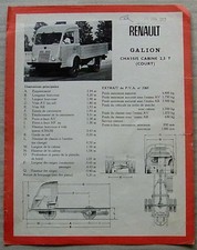 Folheto de especificações de vendas RENAULT GALION CHASSIS CABIN 2,5 TON 1963 FRANCÊS, usado comprar usado Folheto de especificações de vendas RENAULT GALION CHASSIS CABIN 2,5 TON 1963 FRANCÊS, usado comprar usado  Enviando para Brazil