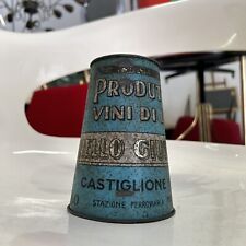 LATTA COPRI DAMIGIANA LAGRAPH ONEGLIA BAROLO MASCARELLO VINI DI LUSSO OLD TIN comprar usado  Enviando para Brazil