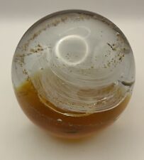 Glass paperweight amber for sale  NEWPORT