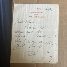 Nota assinada por Zita Johann A Múmia com Boris Karloff Universal Monsters autógrafo comprar usado  Enviando para Brazil