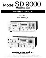 Usado, Digitalizações de alta resolução do raro manual do proprietário para decks cassete Marantz SD-9000 SD-8000 comprar usado  Enviando para Brazil