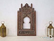 QUADRO DE ESPELHO ESCULPIDO VINTAGE - Decoração marrom marroquina - Móveis rústicos de madeira comprar usado  Enviando para Brazil