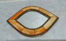 Arte artesanal vintage marroquina bronze parede osso camelo espelho decoração formato olho, usado comprar usado  Enviando para Brazil