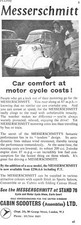 1960 advert messerschmitt for sale  SIDCUP