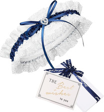 Giarrettiera sposa blu usato  Roma