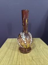 Glass vase red for sale  YELVERTON