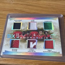 Usado, 2022 Leaf Ultimate Soccer Six Patch Salah, Mane, Van Dijk, Diaz jogo usado /8 comprar usado  Enviando para Brazil