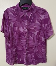 Camisa feminina Lemon Grass Studio tamanho XL. Rosa com flores  comprar usado  Enviando para Brazil
