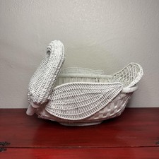 shaped swan basket wicker for sale  Taylor