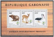 Gabon 1998 bloc d'occasion  France