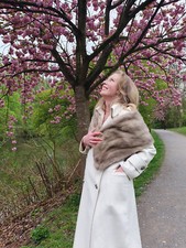 Pelzstola nerzstola grau gebraucht kaufen  Münster