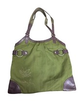 Bolsa de ombro de náilon verde 14 X 12 design floral boho usada por fadas comprar usado  Enviando para Brazil