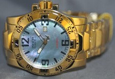 Invicta Excursion relógio masculino feito na Suíça reserva azul mostrador esfregão aço dourado 6244 comprar usado  Enviando para Brazil