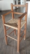Seggiolone legno paglia usato  Torino