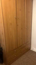 Solid wood wardrobe for sale  BRISTOL
