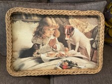 vintage wicker tray for sale vintage wicker tray for sale SWANSEA