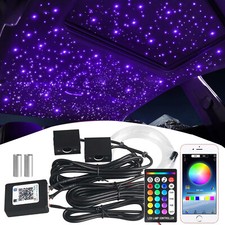 Kit de luz estrela forro 300-1200 luz de teto de carro fibra óptica aplicativo de música comprar usado  Enviando para Brazil