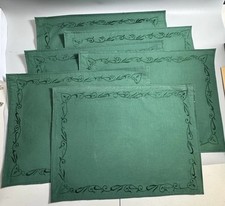 Embroidered green placemats for sale  Cedar Park