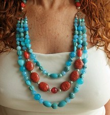 Collana donna pietre usato  Italia