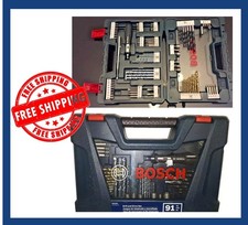 Kit de conjunto de perfuração BOSCH 91 peças caixa de ferramentas mista e estojo madeira metal trabalho, usado comprar usado  Enviando para Brazil