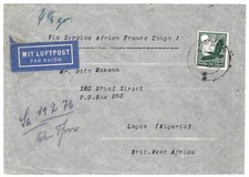 ⭐DR Flugpost, MiNr 535, EF VIERSEN n. Nigeria "via Service Aerien France Congo" comprar usado  Enviando para Brazil