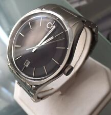 Relógio masculino genuíno CK Calvin Klein masculino designer suíço preto aço com manutenção comprar usado  Enviando para Brazil