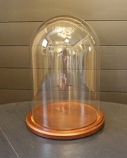 Cloche de vidro vintage, barbas, cúpula, com base, tela de 12 x 8 comprar usado  Enviando para Brazil