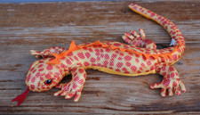 Lagartixa 15" Arco-íris Brilhante Metálico Manchado Areia Cheio Custo Ponderado Mais comprar usado Lagartixa 15" Arco-íris Brilhante Metálico Manchado Areia Cheio Custo Ponderado Mais comprar usado  Enviando para Brazil