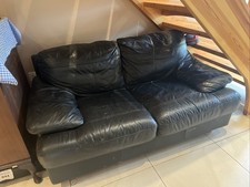 Black leather seater for sale  COOKSTOWN