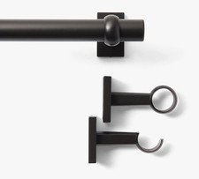 Usado, Suporte de haste de cortina Pottery Barn 1,25" preto fosco - caixa aberta comprar usado  Enviando para Brazil