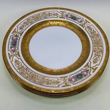 Pratos de jantar pintados à mão com acabamento dourado crescente George Jones & Sons - Conjunto de 4 comprar usado  Enviando para Brazil