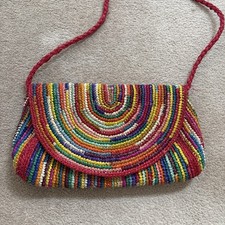 Multicoloured straw woven for sale  POOLE