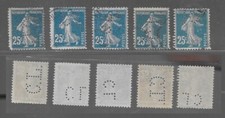Timbres semeuse perforées d'occasion  Prissé