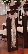 White lace sashes for sale  LYMM