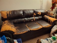 Used leather sofa for sale  Linden