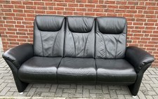 Ledersofa schwarz sitzer gebraucht kaufen  Faßberg