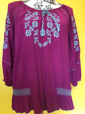 Purple embroidered tunic for sale  STURMINSTER NEWTON