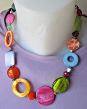 Collier couleur argent d'occasion  Perros-Guirec