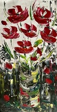 Tableau fleurs noir d'occasion  Montpellier-
