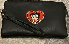 Bolsas Sasha BETTY BOOP Autêntica Carteira de Embreagem Pulseira Preta Vermelha Coração Fofo, usado comprar usado Bolsas Sasha BETTY BOOP Autêntica Carteira de Embreagem Pulseira Preta Vermelha Coração Fofo, usado comprar usado  Enviando para Brazil