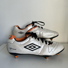 Umbro Speciali Buty piłkarskie Perłowe Białe Pomarańczowe Czarne Detale Piłka nożna UK Rozmiar 10 na sprzedaż  Wysyłka do Poland