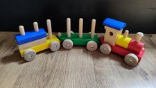 Holzspielzeug zug bunt gebraucht kaufen  Schneeberg