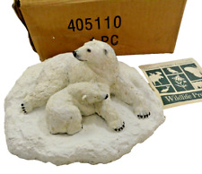 Escultura temática natureza urso polar mãe e bebê Federação Nacional de Vida Selvagem comprar usado  Enviando para Brazil