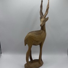 Vintage Esculpido à Mão Madeira Antílope Impala Gazela Veado Quênia África Madeira 11"" comprar usado  Enviando para Brazil
