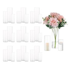 Clear cylinder vases for sale  Brentwood