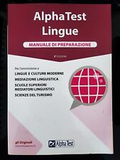 Alphatest. lingue. manuale usato  Bologna