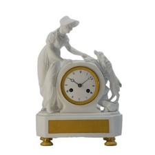 Pendule romantique biscuit d'occasion  Le Vésinet